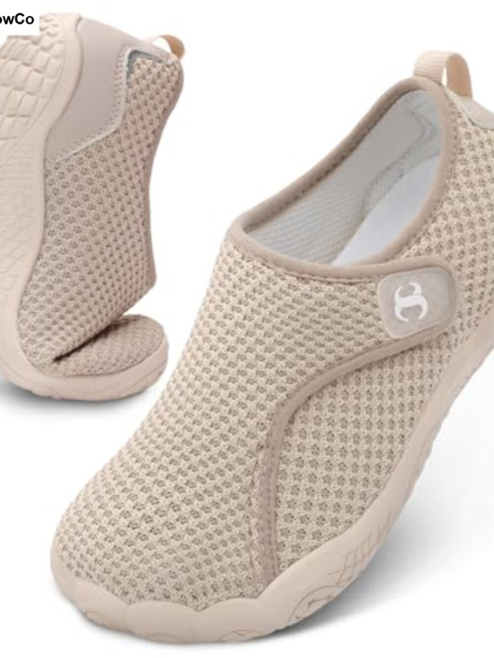 Wide Width Barefoot Walking Shoes Zero Drop Slip-On with Adjustable Straps